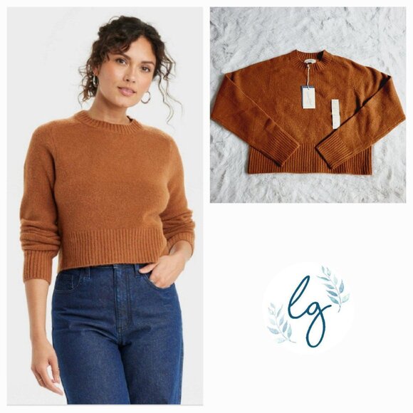 Universal Thread Women's Crew Neck Sweater - Brown - Picture 1 of 3